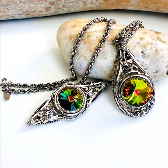 Vintage Whiting & Davis Rivoli Necklace Brooch Set